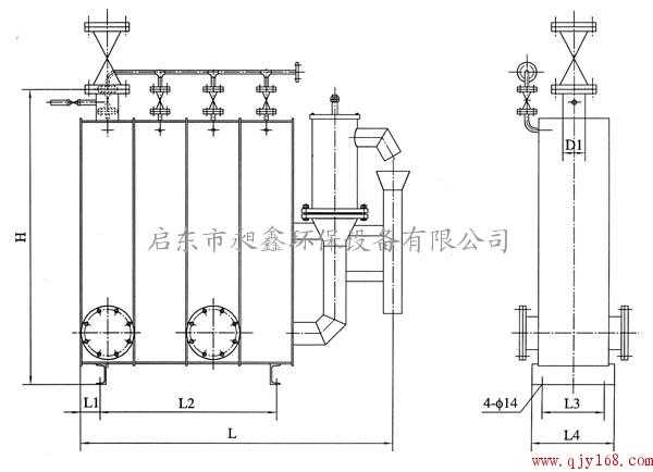 表三   4,水封高度>2000mmh2o立式圆形排水器外形尺寸见图四,表四   5