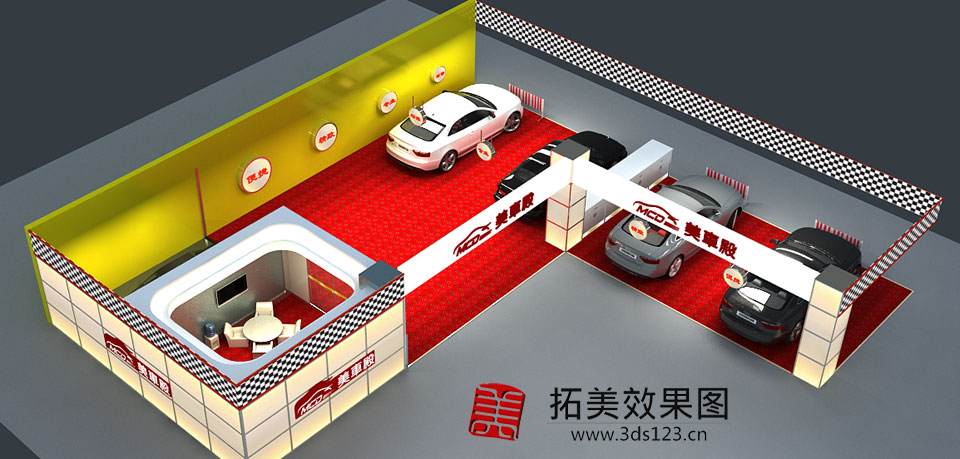 专业做3D效果图重庆 承接专卖店汽车美容店效