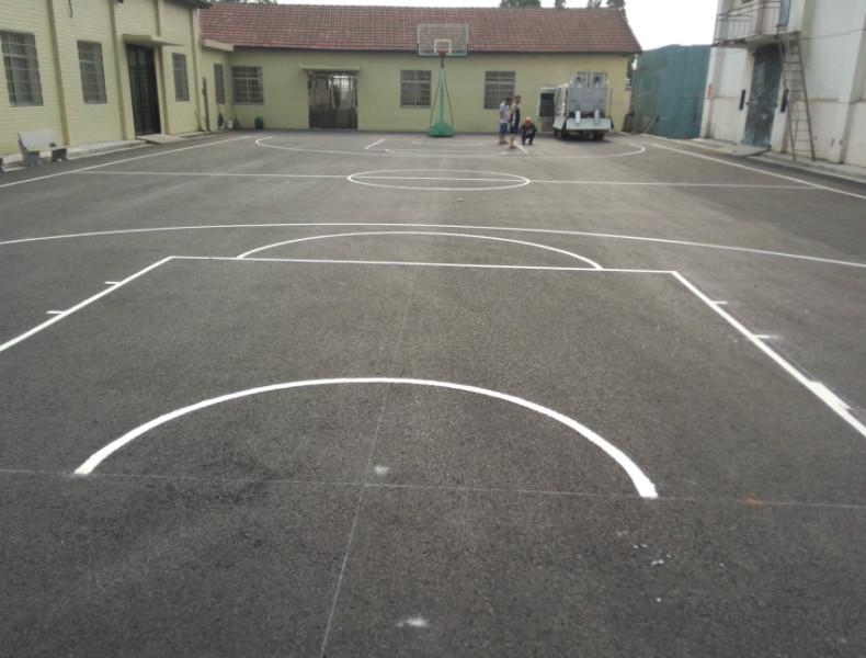 重庆篮球场塑胶跑道划线