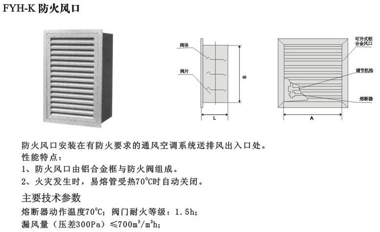 70℃防火风口|北京防火风口-山东格瑞德防火风口厂家