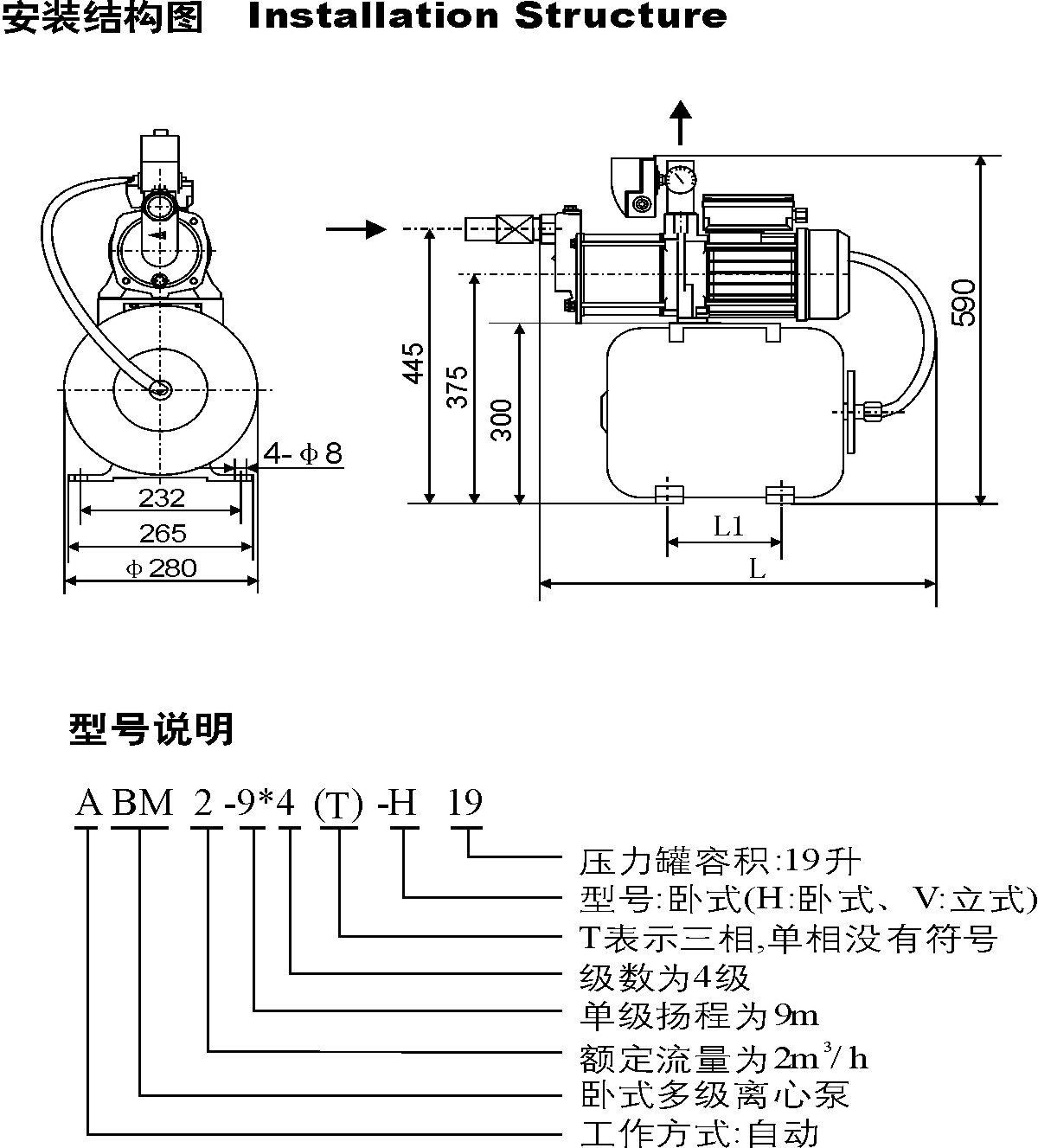 供应上海纽川abm卧式不锈钢自动增压泵